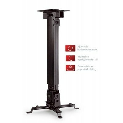 Soporte Proyector Techo 65cm NEGRO