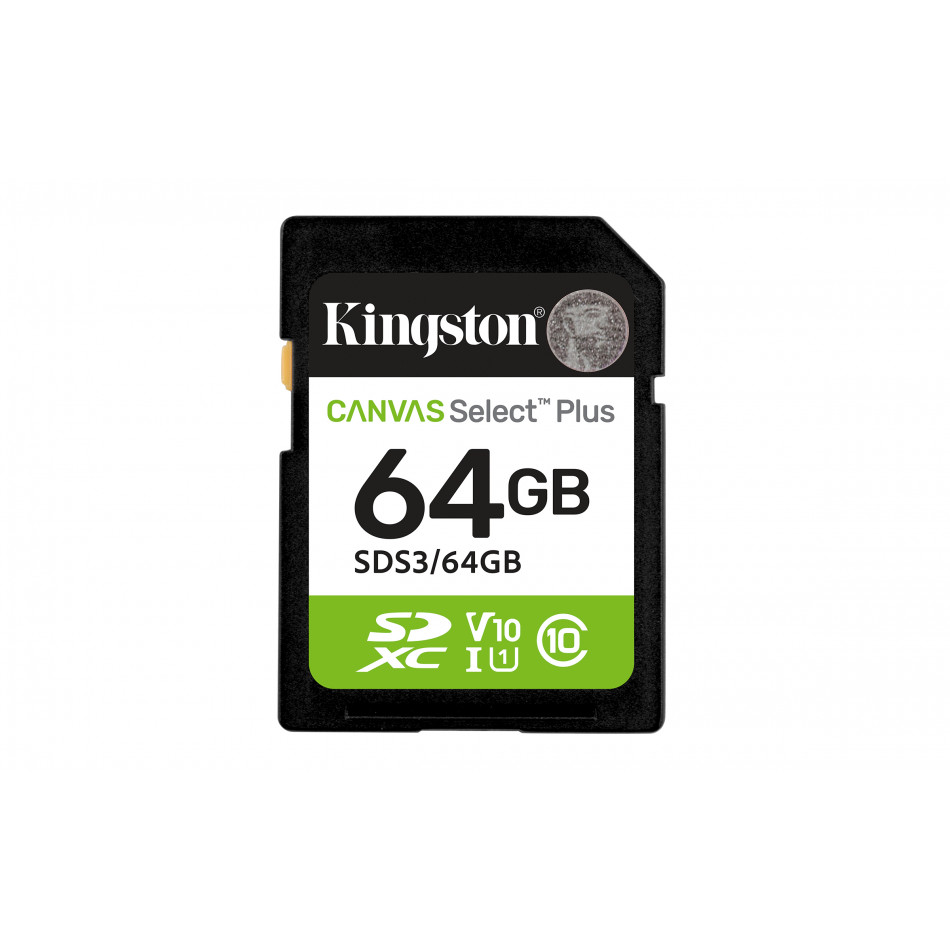 64 GB SDXC Canvas Select Plus Gen3 100 MB/s C10 UHS-I U1 V10