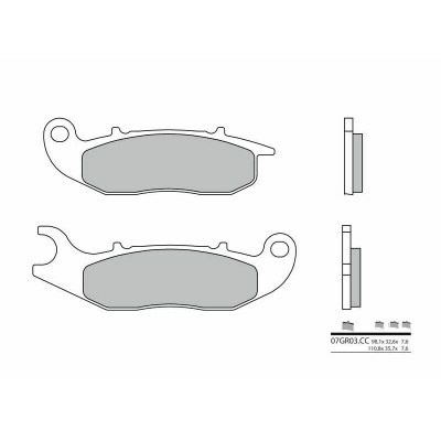 Pastillas de freno orgánicas Brembo 07GR03CC 07GR03CC