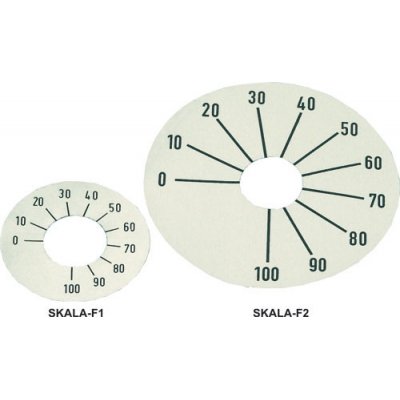 Disco Boton Mando Numerado de 0 a 100, diametro 45mm fondo color Plata