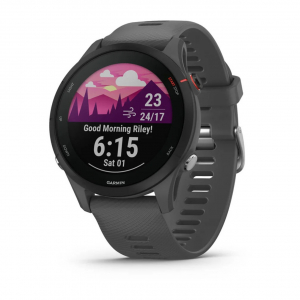 Reloj Smartwatch Garmin Forerunner 255, ref. 010-02641-10, 46 mm, 49 gr, autonomía hasta 14 días, Corning Gorilla Glass 3, gris pizarra
