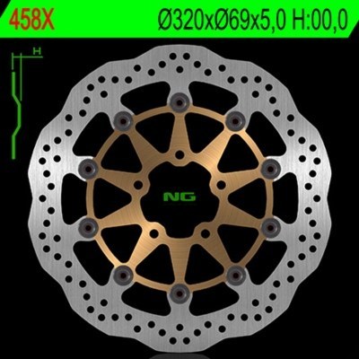 Disco de freno NG ondulado 458X Ø320 x Ø69 x 5 458X