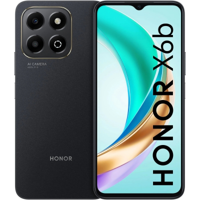 Honor X6b Smartphone Pantalla 6.56 - 4+4GB - 128GB - Camara Principal 50MP - Bateria 5200mAh - Admite Carga de 35W - Color Negro