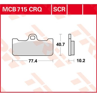 Pastillas de freno carbono Race serie CRQ TRW MCB715CRQ