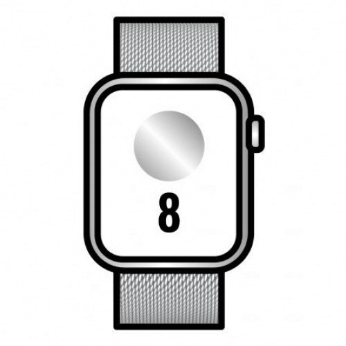 Apple Watch Series 8/ GPS/ Cellular/ 41mm/ Caja de Acero Inoxidable Plata/ Correa Milanese Loop Plata
