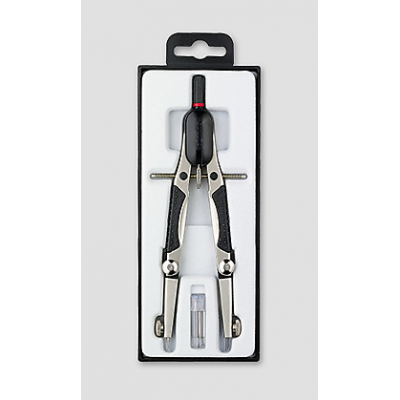 S0676570 compás Negro, Acero inoxidable