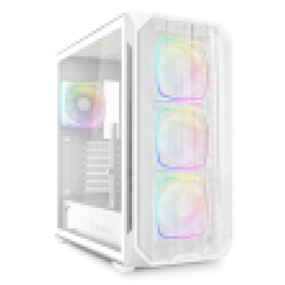 CAJA GAMING ATX SHARKOON NAK5M RGB 4XVENT 120MM 3XUSB SN FUENTE BLANCO