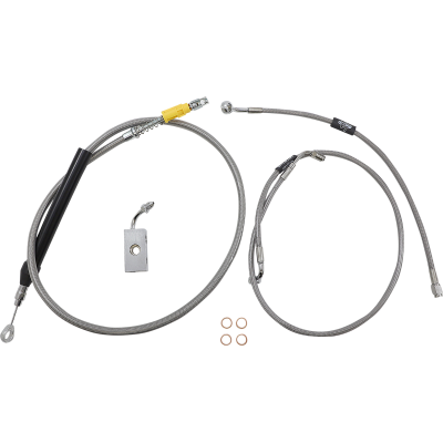 Kit líneas de freno/cables de manillar trenzados inoxidable estándar LA CHOPPERS LA-8155KT-16