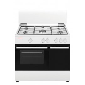 Conjunto de Cocina Corberó CC510GB90W, 90 x 60 cm, 5 zonas, portabombonas butano, blanco