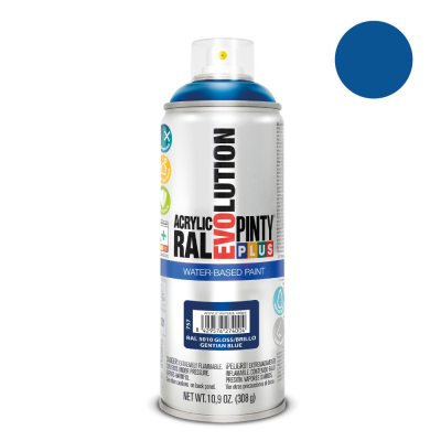 Pintura en spray pintyplus evolution water-based 520 cc ral 5010 azul genziana