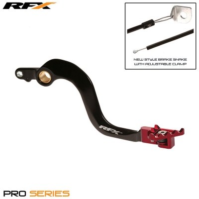 Pedal de freno trasero RFX Pro FT (negro/rojo) - Honda CR250 FXRB1040099RD