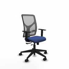 Piqueras y Crespo Motilla traslack malla gris bali azul marino brazos 1D base piramidal ruedas 65mm nailon