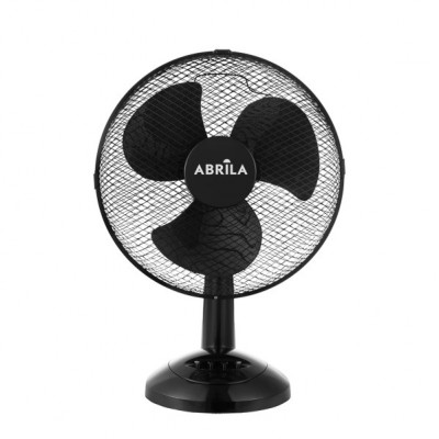 Ventilador Sobremesa Pizarro Mediano Negro 3velocidades 35w Orientable Fijo Y Rotatorio 48x34x20cm