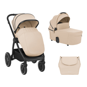 Carrito de bebé Kikkaboo 2 en 1 con capazo Naya Beige