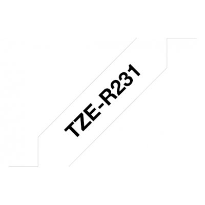 TZE-R231 cinta para impresora de etiquetas Negro sobre blanco