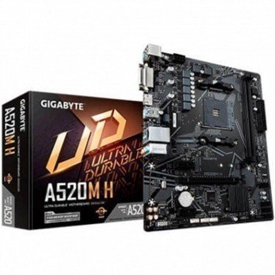 Placa base gigabyte am4 a520m h 1.0 m - atx - 2xddr4 - 4xsata6 - 1xusb 3.2 - 2xusb 2.0