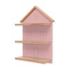 Estantería infantil pared con forma de casita madera/rosa · Ville H163-M9759