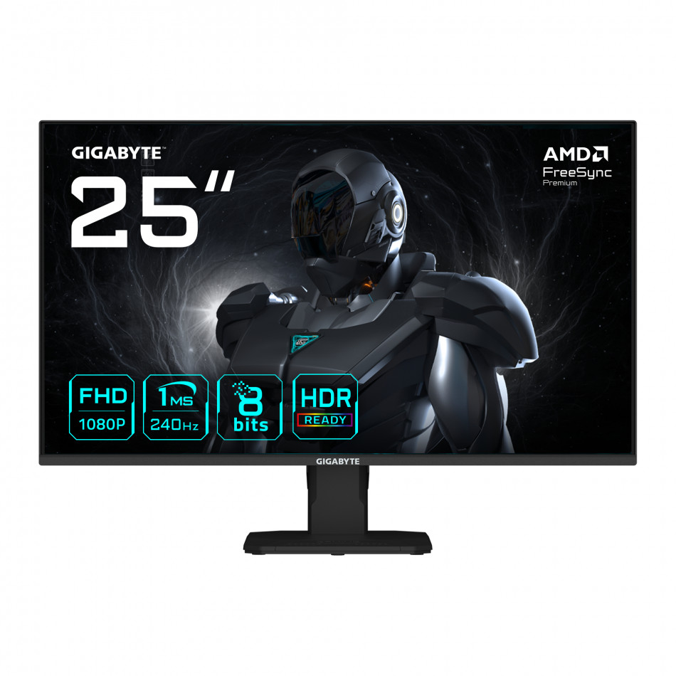 GS25F2A Monitor Gaming 25" FHD - 1920 x 1080, 240Hz, 1ms, 300 cd/m², Display HDR 10, HDMI 2.0, DisplayPort 1.4