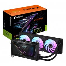 GIGABYTE AORUS GeForce RTX 5090 XTREME WATERFORCE 32G Tarjeta Gráfica - 32 GB GDDR7, 512 bits, PCI-E 5.0, 2655 MHz Frecuencia Base, 3 x DP 2.1a, 1 x