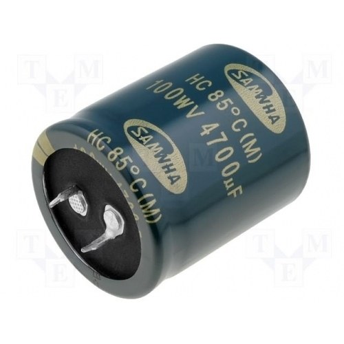 4700uF 100Vdc Condensador Electrolitico 35x45mm 2pin