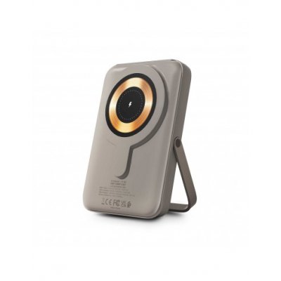 Urban Factory Magnee Power Powerbank Universal 10000mAh - Entrada USB-C - Salida USB-C, USB-A e Inalambrica - Color Marron