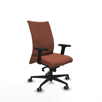 Albacete confidente sincro bali marrón brazos 2D base nailon ruedas 65mm engomadas