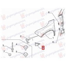 SOPORTE INFERIOR DE ACERO PARA ALETA DELANTERA(O)