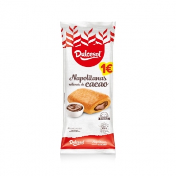 Dulcesol Napolitanas Cacao Pack 4 Unidades 160Grs