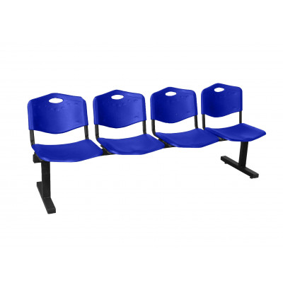 Bancada Iso plastic 4 plazas PVC color azul