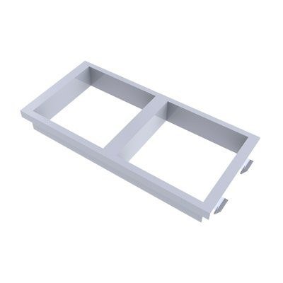 Placa 2 huecos para Modulos en 100800x