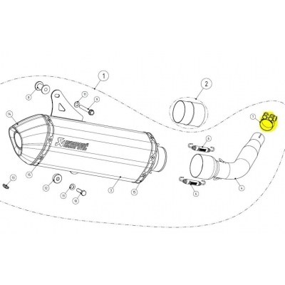 Abrazadera para silenciador de recambio AKRAPOVIC P-R51