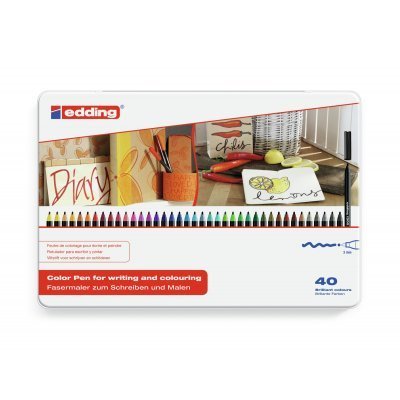 1300 rotulador Beige, Negro, Azul, Marrón, Verde, Gris, Magenta, Naranja, Rosa, Púrpura, Rojo, Sepia, Plata, Turquesa, Amarillo 40 pieza(s)