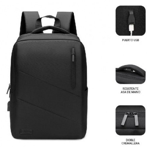 Mochila Subblim City Backpack para Portátiles hasta 15.6/ Puerto USB