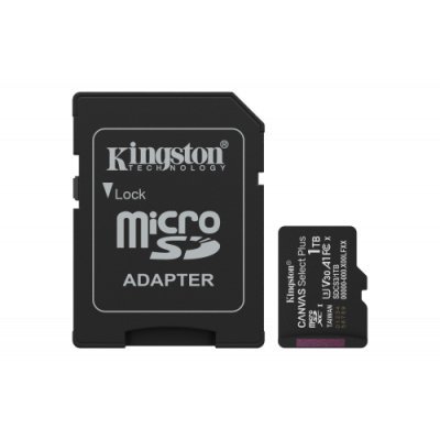 Kingston Technology 1TB microSDXC Canvas Select Plus Gen3 150MB/s A1 (Incluye adaptador de SD)