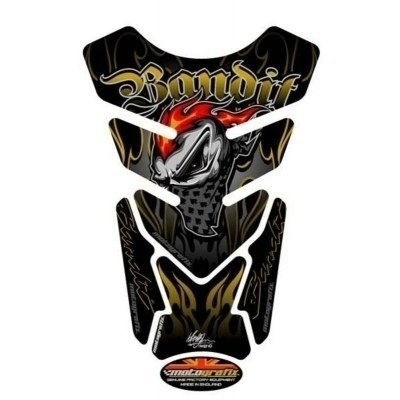 Protector de depósito Motografix BANDIT 4 piezas negro oro ST078K