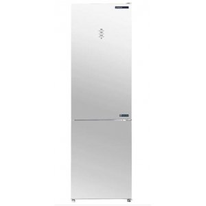 Frigorífico combi Infiniton FGC-227WG, 200 x 59.5 x 63.5 cm, No Frost, clase E, 243 kWh año, 41dB, 351 litros, cajón Fresh zone, Inverter, reversible, cristal negro