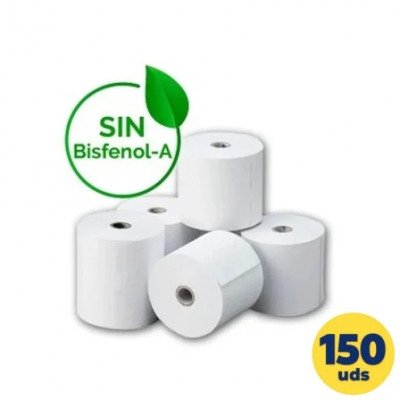 Caja de Rollos de Papel Térmico Genérico 57X50 BPA/ 57 X 50mm/ 15 paquetes/ 150 unidades