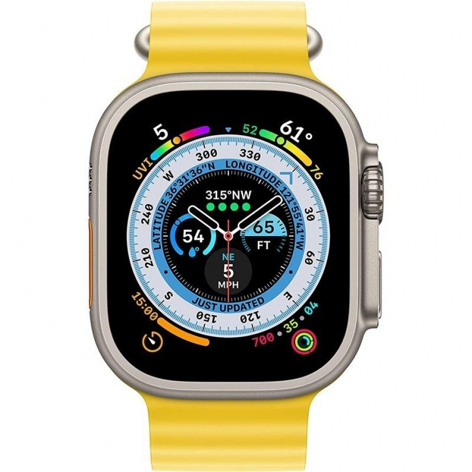 APPLE WATCH ULTRA MNHG3TY/A GPS+CELLULAR 49MM TITANIUM CASE WITH YELLOW OCEAN BAND