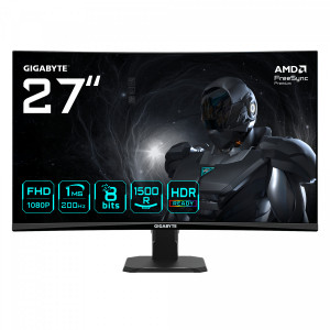 GS27FCA Monitor gaming curvo 27 FHD - 1920 x 1080, 200Hz, 1ms, 250 cd/m², FreeSync Premium, HDR Ready, HDMI 2.0, DisplayPort 1.4