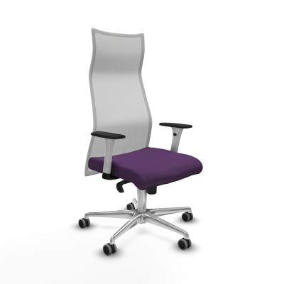Albacete malla sincro malla blanca bali morado brazos blancos base aluminio ruedas 65mm engomadas