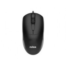 Ratón NILOX Óptico USB-A 1200dpi Negro (MOUSB1011)