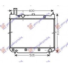 RADIATOR 2.5 D4d (525x625x23) 2001-2006 (NRF)