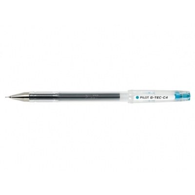 Pilot Boligrafo de Gel G-Tec C4 - Extra Fino - Recargable - Punta de Bola 0.4mm - Trazo 0.2mm - Color Azul Claro