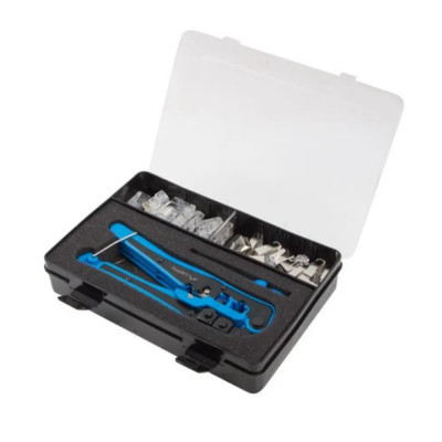 Estuche Herramientas RED Crimpadora, Peladora y Conectores RJ45