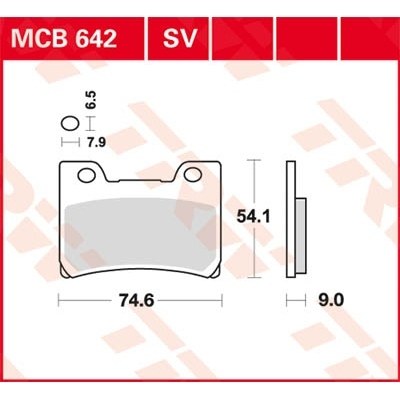 Pastillas de freno sinterizadas serie SV TRW MCB642SV