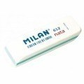 Milan Nata 612 Goma de Borrar Biselada - Plastico - Suave - No Abrasiva - Color Blanco