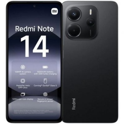 Smartphone Xiaomi Redmi Note 14 6GB/ 128GB/ 6.67/ Negro