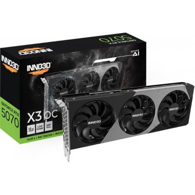Tarjeta gráfica INNO3D RTX 5070 X3 OC - 12GB GDDR6X | Edición OC | Rendimiento avanzado | Ideal para gaming y creación