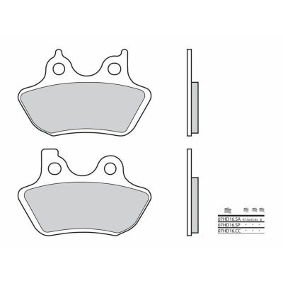 Pastillas de freno sinterizadas Brembo 07HD16SA 07HD16SA