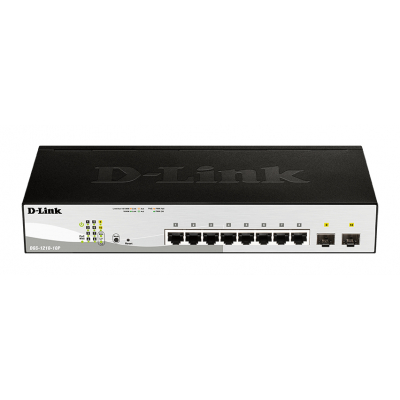 DGS-1210-10P switch Gestionado L2 Gigabit Ethernet (10/100/1000) Energía sobre Ethernet (PoE) 1U Negro